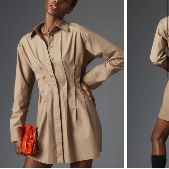 Pilcro Dresses & Skirts - Pilcro Pintuck Mini Shirt Dress